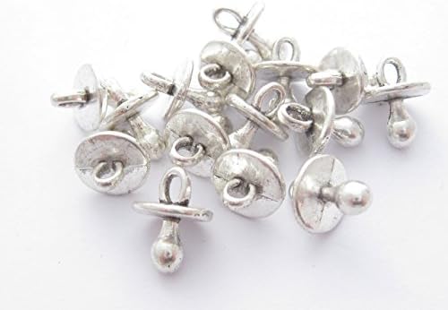 12 Tibetan Style Antique Silver Baby's Dummy Charms. Ch070
