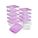Meal Prep Containers 1 Compartment | 20 Piece Set | 28oz | Reusable Food Storage Containers | Leak Proof | BPA Free | Microwave, Dishwasher and Freezer Safe (10 Containers & 10 lids)