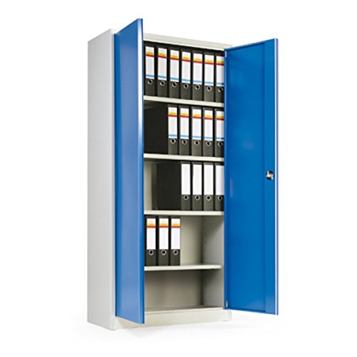 Flügeltürschrank klein mit blauen Türen