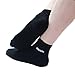 AYAOQIANG Moisturizing Gel Heel Socks for Dry Hard Cracked Skin,Comfy Recovery Socks Day Night Care-2 Pair（Man-6.5-11,Black and Grey）