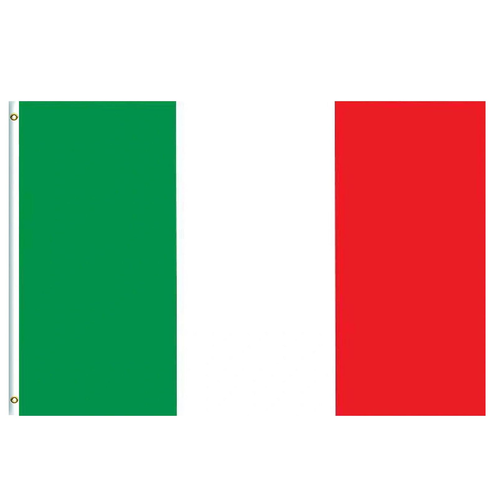 Large Italy Flag 5ftx3ft with Eyelets for Fifa World Cup Football 2026 Decorations,Big Italian National Flag for Indoor Outdoor Garden Sport Event Eurovision Euro Football Italy Party Decorations