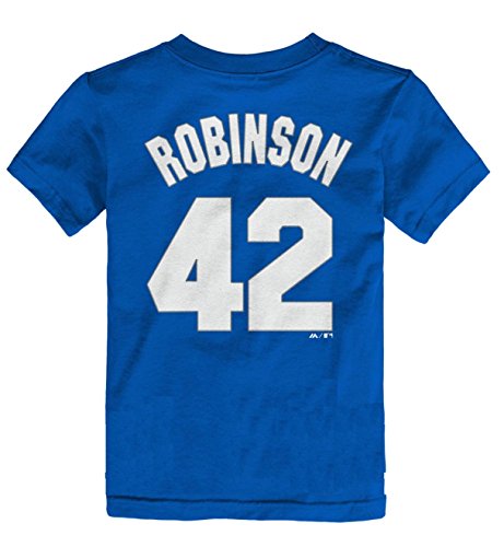 Majestic Jackie Robinson Brooklyn Dodgers Blue Youth Name and Number Jersey T-Shirt - Buy Online 