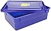 School Smart Storage Box with Lid, 11 x 6 x 16 Inches, Blue