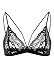 Wink Gal Women's Floral Lace Bralette Strappy Triangle Wirefree Bra Bustier White Small