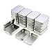 LJY 22 Pieces Rectangular Metal Empty Hinged Tins Containers Basic Necessities Home Storage Organizer Mini Box Set (3.75 x 2.45 x 0.8 inch)
