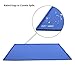 ONME Dog Feeding Mat, FDA Grade Silicone Waterproof Pet Food Mat, Non Slip Dog Bowl Placemat (Blue)