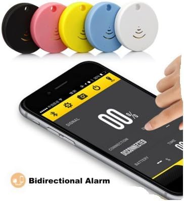 Bluetooth iOS and Android Free App Anti-Lost/Theft Device Key Finders with Location and audable Alarm (Pink)