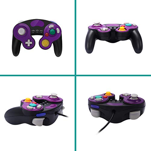 YAEYE Gamecube Controller with Turbo and Vibrate,No Lag/Driver,2 Pack Classic Wired Switch Gamecube Controllers for Nintendo Switch/Wii U/Wii/PC(Black and White)