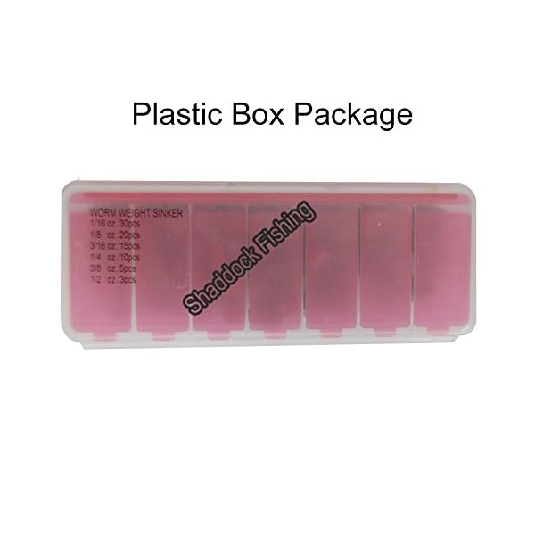 Shaddock-Fishing-83pcs-Assorted-Size-Worm-Weight-Fishing-Sinkers-Weights-Kit-Total-1305OZ-in-A-Handy-Box