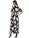 Beyove Women's Bohemian Dress Split Tie-Waist Vintage Print Floral Boho Maxi Dress