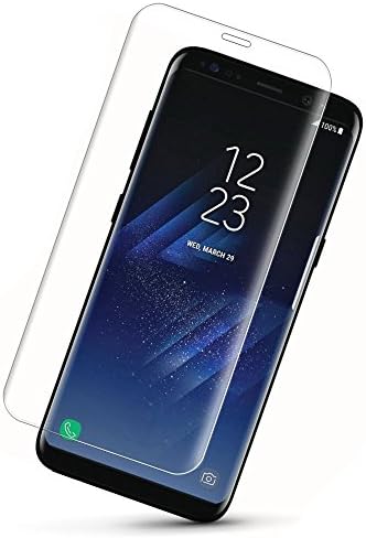 Galaxy S8 Tempered Glass Screen Protector, Monez Full Coverage Galaxy s8 Screen Protector [Anti-Scratch] HD Clear Protective Film for Samsung Galaxy S8