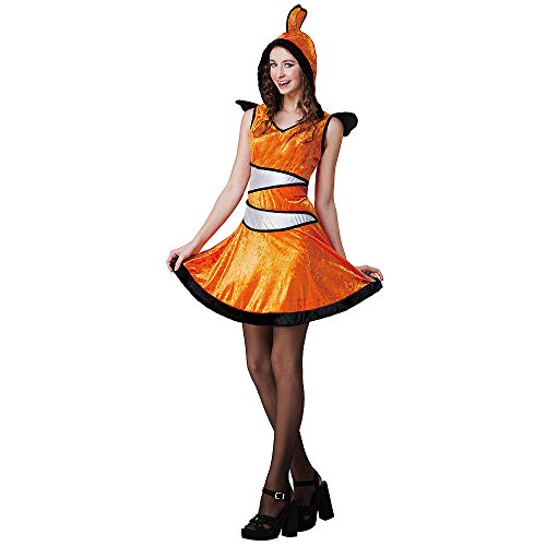 Totally Ghoul Clown Fish Costume, Adult Woman, one size fits most