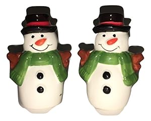 Image of Holiday Snowman Salt and Pepper Shaker Set - USA SELLER - FAST Shipping