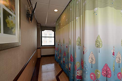 Hospital bed divider cubicle curtain, professional medical privacy curtain with grommets flame resistance (9' W x 8' L) - Thumbnail 2