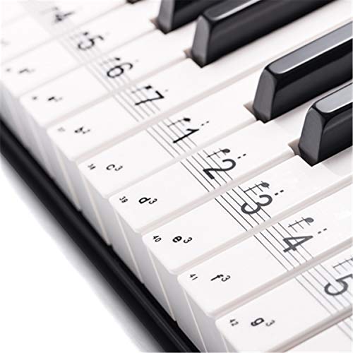 Piano Stickers Transparent Sticker Color Piano Stickers for 54/61/88