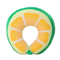1 pc Printed U-Shape Neck Pillow for Kids&Adults Head Support,Child Travel Neck Pillow,Cute Fruit Plush Pillow Grapefruit Fruit Pillow