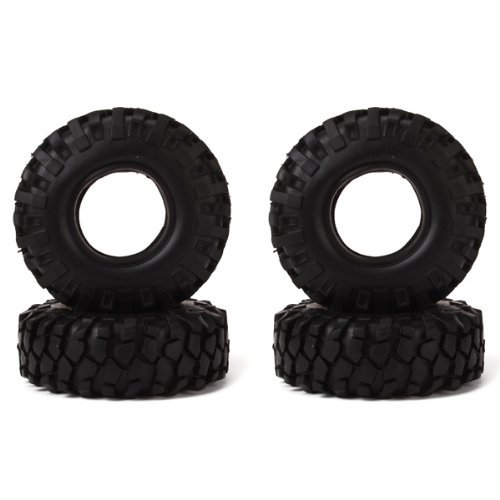 Happiness-At-HomeTM-Rubber-Tyre-108mm-Tires-Sponge-Insert-RC-110-Black-Rock-Crawler-Pack-of-4