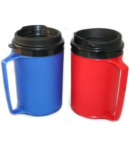 Amazon.com: Two 12 oz Insulated Coffee Mugs like the Classic Aladdin Mugs  by Thermo Serv (blue) : Home & Kitchen