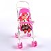 Potato001 Kids Toy Play House Plastic Dismountable Stroller for Barbie Doll Accessories (Pink)