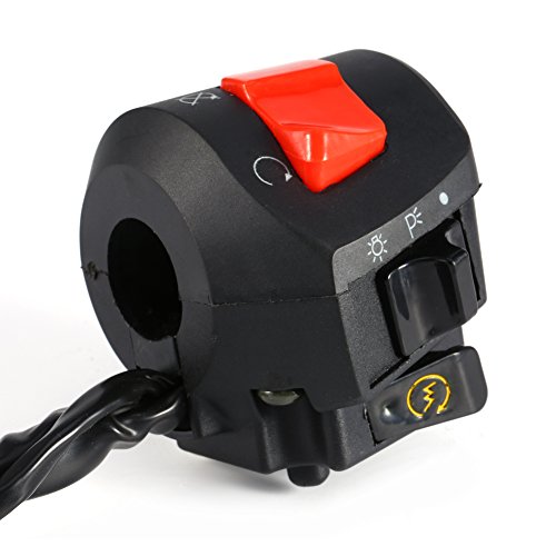 Motorcycle Switch Assembly, Universal 7/8'' Motorcycle Left Right Handlebar Headlight Horn Turn Signal Light ON/OFF Control Start Switch