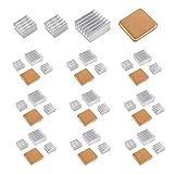 40 PCS Raspberry Pi Heatsink Kit by Lanpu, High Performance Aluminum Heatsink for Raspberry Pi B B+ 2 and 3, Heatsink Copper Pad Shims, with Thermal Conductive Adhesive Tape