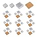 40PCS Raspberry Pi Heatsink Kit High Performance Aluminum Heatsink for Raspberry Pi B B+ 2 and 3, Heatsink Copper Pad Shims, with Thermal Conductive Adhesive Tape