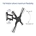 Loctek 26-55 inch TV Wall Mount Bracket upto 72 lbs Weight Capacity, MAX. 400x400mm VESA size, Full Motion Swivel Articulating Flat Screen