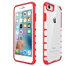 iPhone 7 Case, LAX Trendy Case for new Apple iPhone, Slim, Light, Perfect Fit, Reinforced Frame & Crystal Durable Shock-Absorption Flexible Soft Rubber TPU Bumper Hybrid Protective Cover (Red)