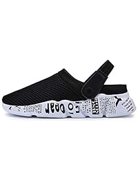 Sooneeya - Sandalias de malla transpirables para hombre, ligeras, para caminar, media calzada, para verano, playa, deporte, sandalias