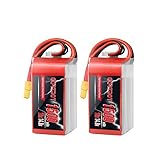 GARTPOT 14.8V 4S 1500mAh 75C Lipo Battery with XT60 Plug for RC Racing Drone FPV Quadcopter Helicopter (2 packs)