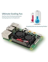 Raspberry Pi Fan, iUniker Raspberry Pi Heatsink Fan Dual Fan for Raspberry Pi 3, Raspberry Pi 2, Raspberry Pi B+