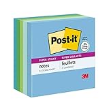 Post-it Super Sticky Recycled Notes, 3x3 in, 5