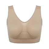 Yiiena Women Ladies V-Neck Stretch Wire Free Pure Color Bra Yoga Sports Casual Crop Tops Sleepwear Nightwear