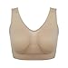 Yiiena Women Ladies V-Neck Stretch Wire Free Pure Color Bra Yoga Sports Casual Crop Tops Sleepwear Nightwear