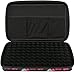 104 Bottle Huge Essential Oils Organizer Protects 5ml, 10ml and 15ml Oils - The Perfect Hard Shell Exterior Storage Case for Your Therapeutic Aromatherapy Essential Oils Collection (Black Hearts)