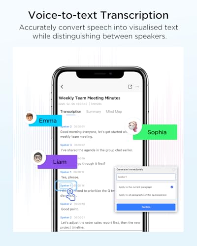 BOYA Notra AI Voice Recorder,Ambient/Phone Call/Bluetooth Capture, AI Transcription&Smart Summary, Support 140+ Languages, 64GB Storage, Magnetic Note Taker for Meetings,Lectures,Interviews(Sliver)
