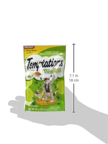 TEMPTATIONS MIXUPS, CRUNCHY & SOFT CAT TREATS, CATNIP FEVER FLAVOR, 3 OZ. POUCH, 3 OZ