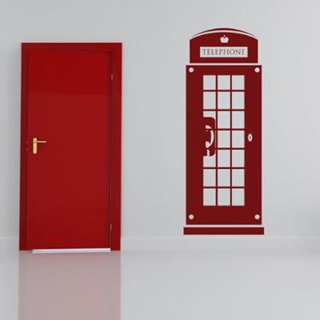 London Phone Box Wall Sticker British Landmark Wall Decal United