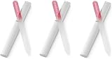 Manicare Glass Nail File Double Sided 3 Pack With Case For Natural & Artificial