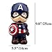 Superhero Piggy Money Box Spider-Man Batman Iron Man Captain America Coin Bank for Kids Children Birthday with Box (Captain America-A)
