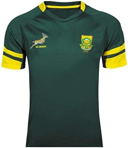 Wangxyan South Africa Men Rugby Jerseys Fan T Shirts Supporters Printing Rugby T Shirt Athletic Performance Short Sleeve Adult Printing Tracksuit