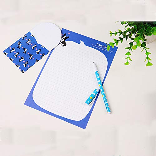 SCStyle Envelopes 3.54 Inches x3.34 Inches,30 Cute Lovely Kawaii Special Design Writing Stationery Writing Paper 9.25Inches x6.3 Inches and 15 Envelopes,Stationary Paper and Envelopes Set