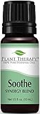 Plant Therapy Soothe Synergy Essential Oil Blend. 100% Pure, Undiluted, Therapeutic Grade. Blend of: Lavender, Bergamot, Geranium and Roman Chamomile. 10 ml (1/3 oz).