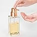 mDesign Square Glass Refillable Liquid Soap Dispenser Pump Bottle for Bathroom Vanity Countertop, Kitchen Sink - Holds Hand Soap, Dish Soap, Hand Sanitizer, Essential Oils - 2 Pack - Clear/Copper