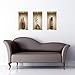 The Nisha Art Magic 3D Vinyl Removable Wall Sticker Decals DIY, Set of 3, Brown Vases
