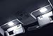 iJDMTOY 4pc White 6-SMD 29mm 6614 LED Replacement Bulbs For Car Sun Visor Flips Vanity Mirror Lights