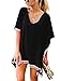 ReoRia Women's Beach Chiffon Pom Pom Trim Swimwear Cover Up