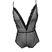 Bodysuits ,Sumen Women Babydoll Lingerie Lace Sleepwear (Black)