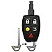 ualitykeylessplus Two Replacement Uncut Prox Smart Remote Emergency Car Key Blade Inserts for Volvo/Jaguar