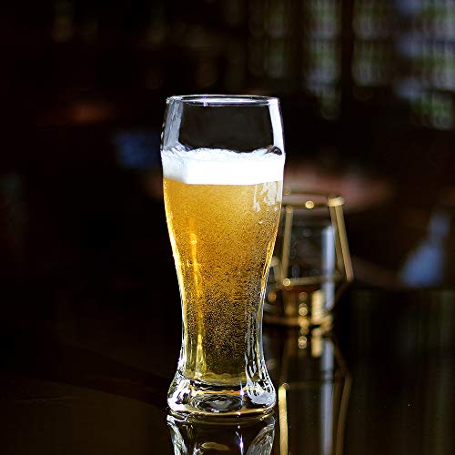 image for LUXU Beer Glasses for Pilsner 16oz Crystal Craft Wheat Beer Glasses Be